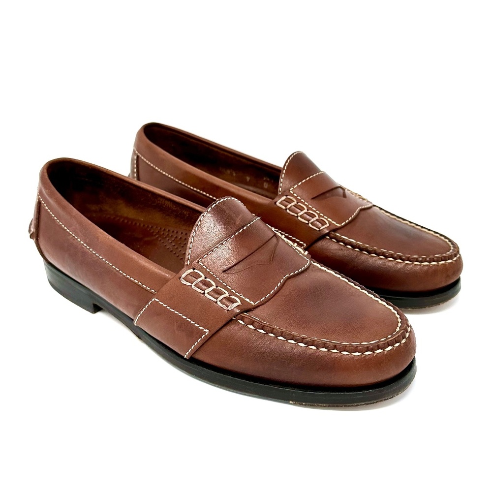 Cole Haan Men's Shoes Slip-On Douglas Penny Loafer Tan Leather Classic Style